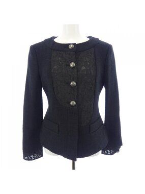 Chanel Collarless Jacket Black